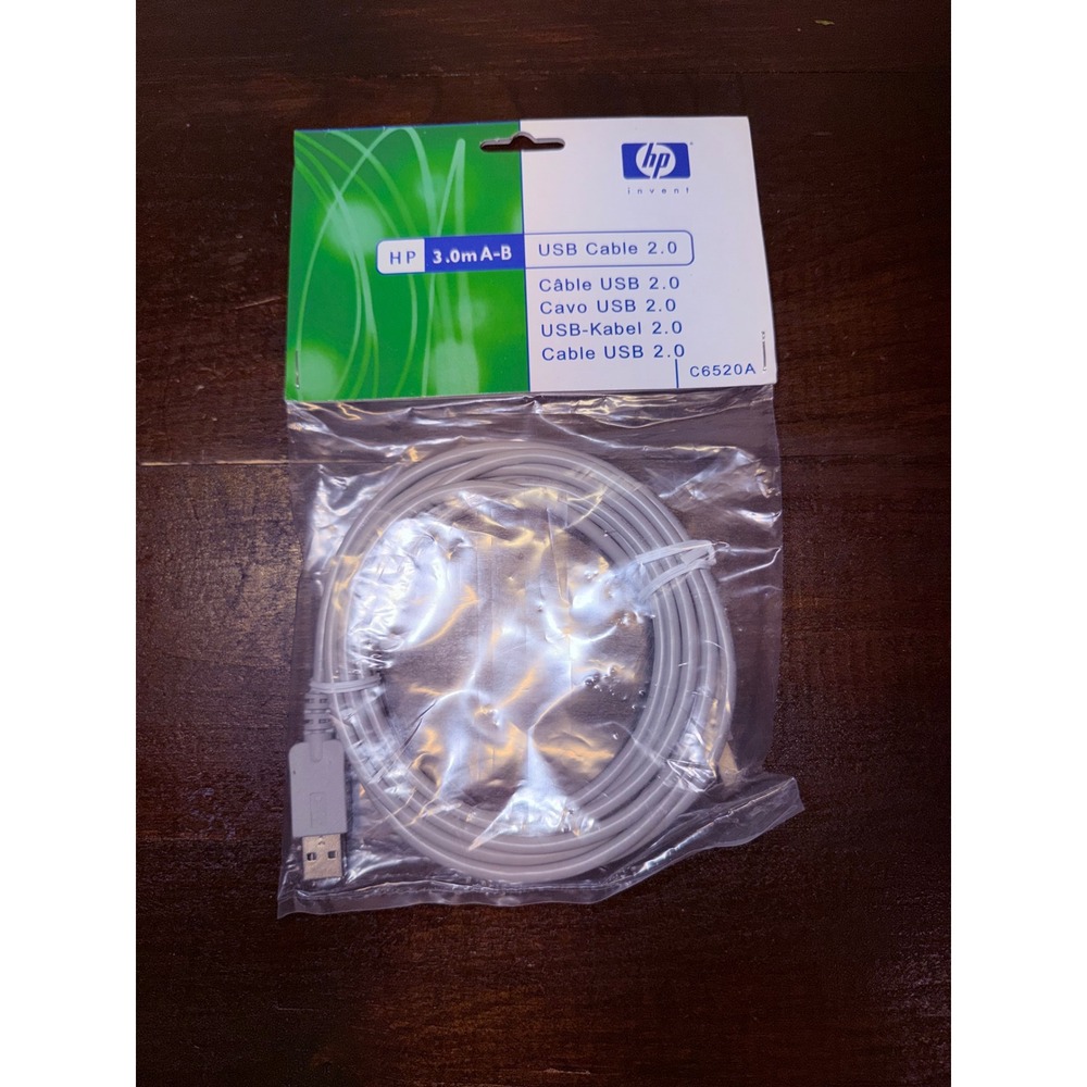HP C6520A USB 2.0 Cable A-B 3.0m Printer Scanner Cord New